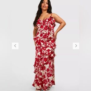 Boohoo silk feel dress maxi